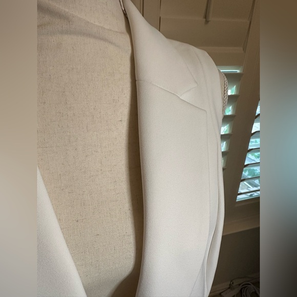 White House Black Market WHBM white pleated back sleeveless blazer vest 14 - Picture 3 of 8